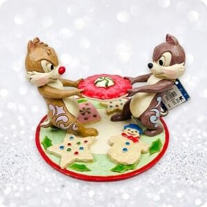Jim Shore Disney Traditions - Chip And Dale - Save Some For Santa With Box & Tag
